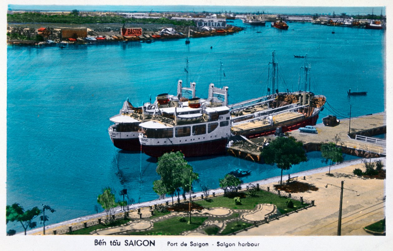 Porto de Saigon, Indochina Francesa Vietnã, século XX de Unbekannt