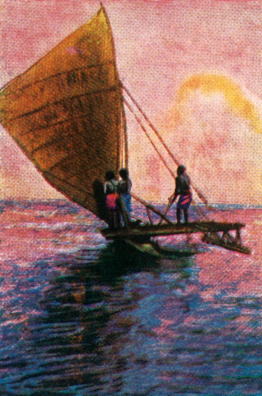 Barco à vela, Fiji, c1928. de Unbekannt