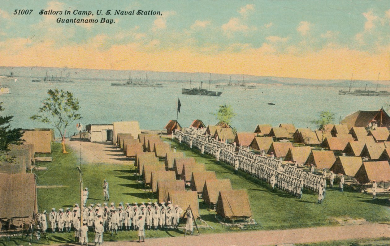 Marinheiros em Camp, Estação Naval dos EUA, Guantanamo Bay, c1911 de Unbekannt