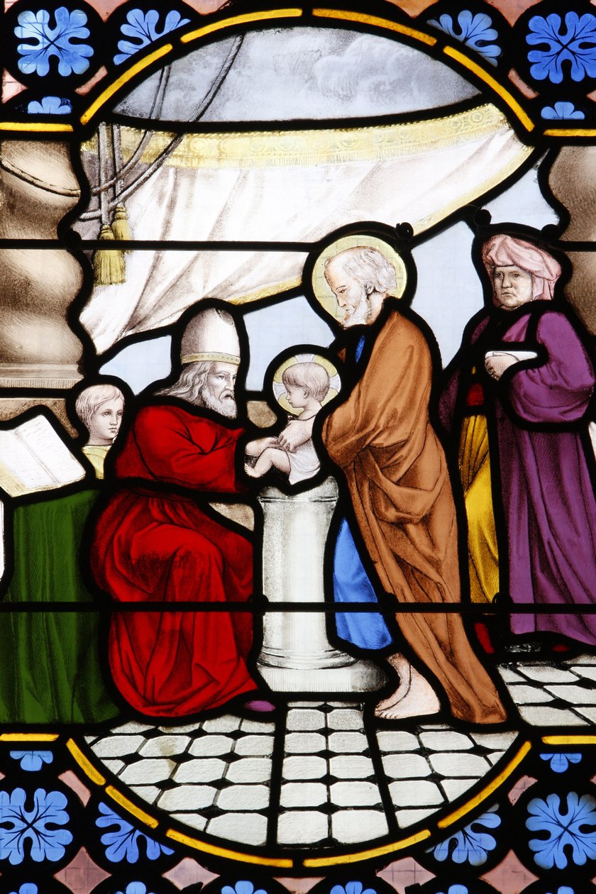 Catedral de Saint-Corentin (Saint Corentin), Quimper Vidro manchado : circuncisão de Jesus, Quimper, França de Unbekannt