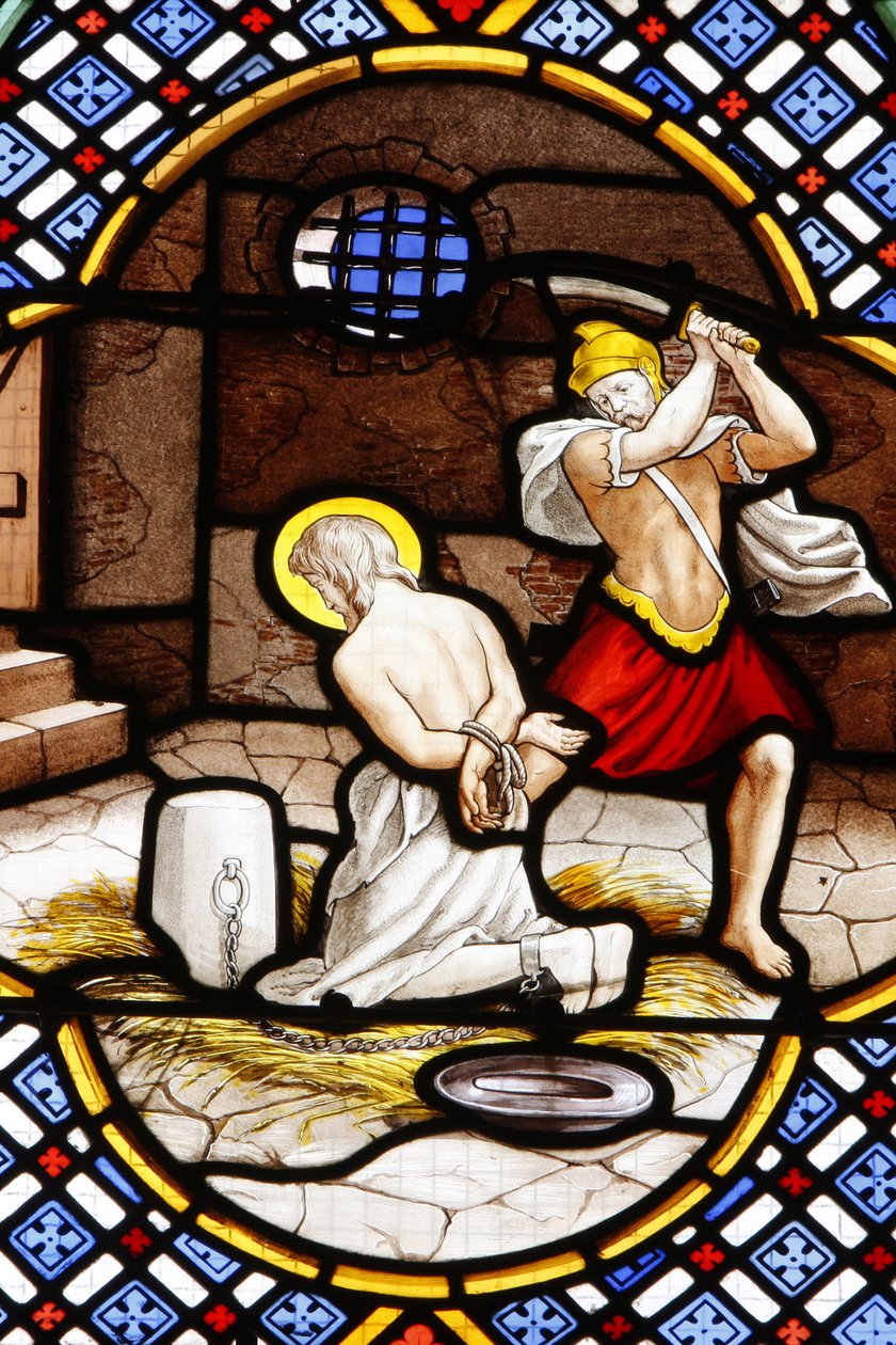 Catedral de Saint-Corentin (Saint Corentin), Quimper Vidro manchado: morte de João Batista, Quimper, França de Unbekannt