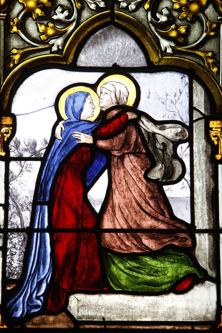 Catedral de Saint-Corentin (Saint Corentin), Quimper Stained glass : a Visitação, Quimper, França de Unbekannt