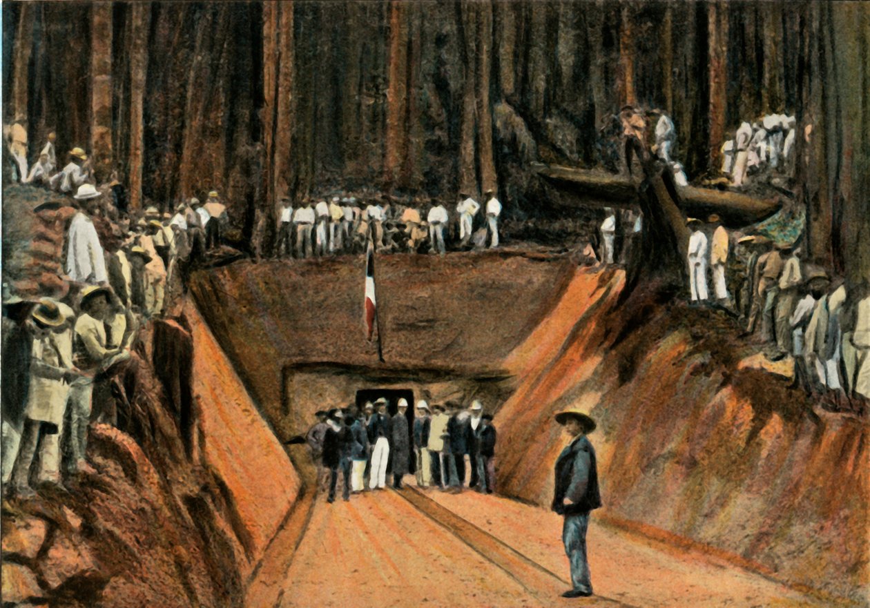 Saint-Elie. Inauguração De La Premiere Mine De Quartz, Saint-Elie. A primeira mina de quartzo, 1900. de Unbekannt
