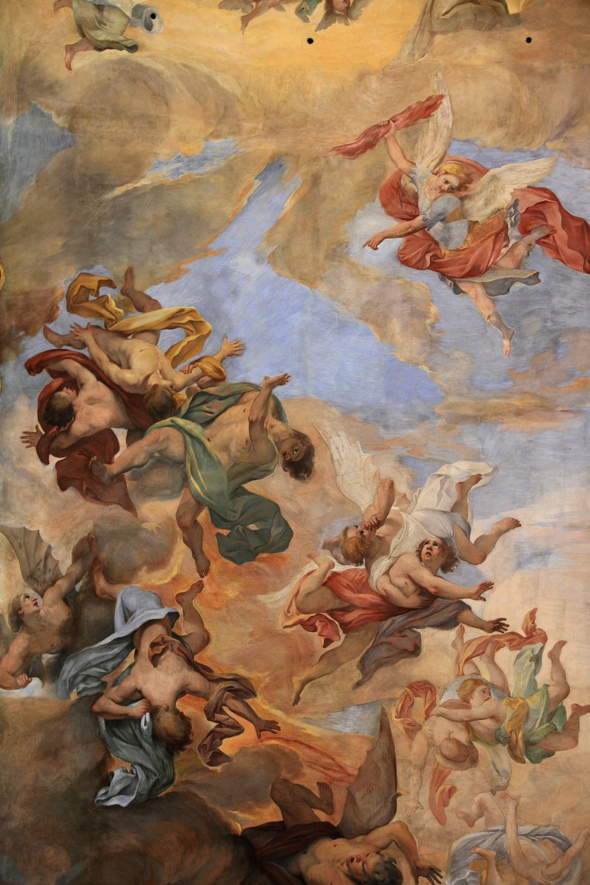 Santo Ambrósio e teto da basílica de São Carlos, Roma, Itália de Unbekannt