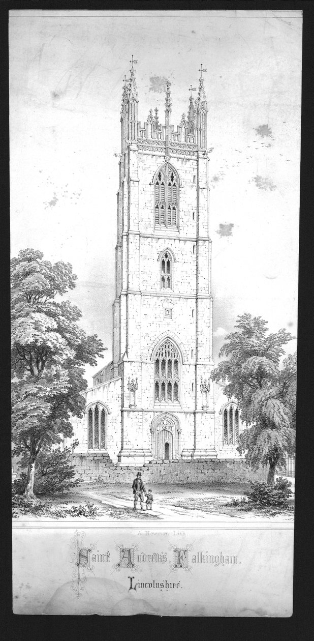 Igreja de Saint Andrews, Falkingham, Lincolnshire, início do século XIX de Unbekannt