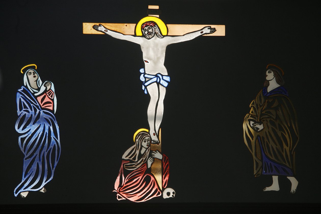 Santo Antônio obra de arte da igreja copta : Jesus na cruz, Jerusalém, Israel de Unbekannt