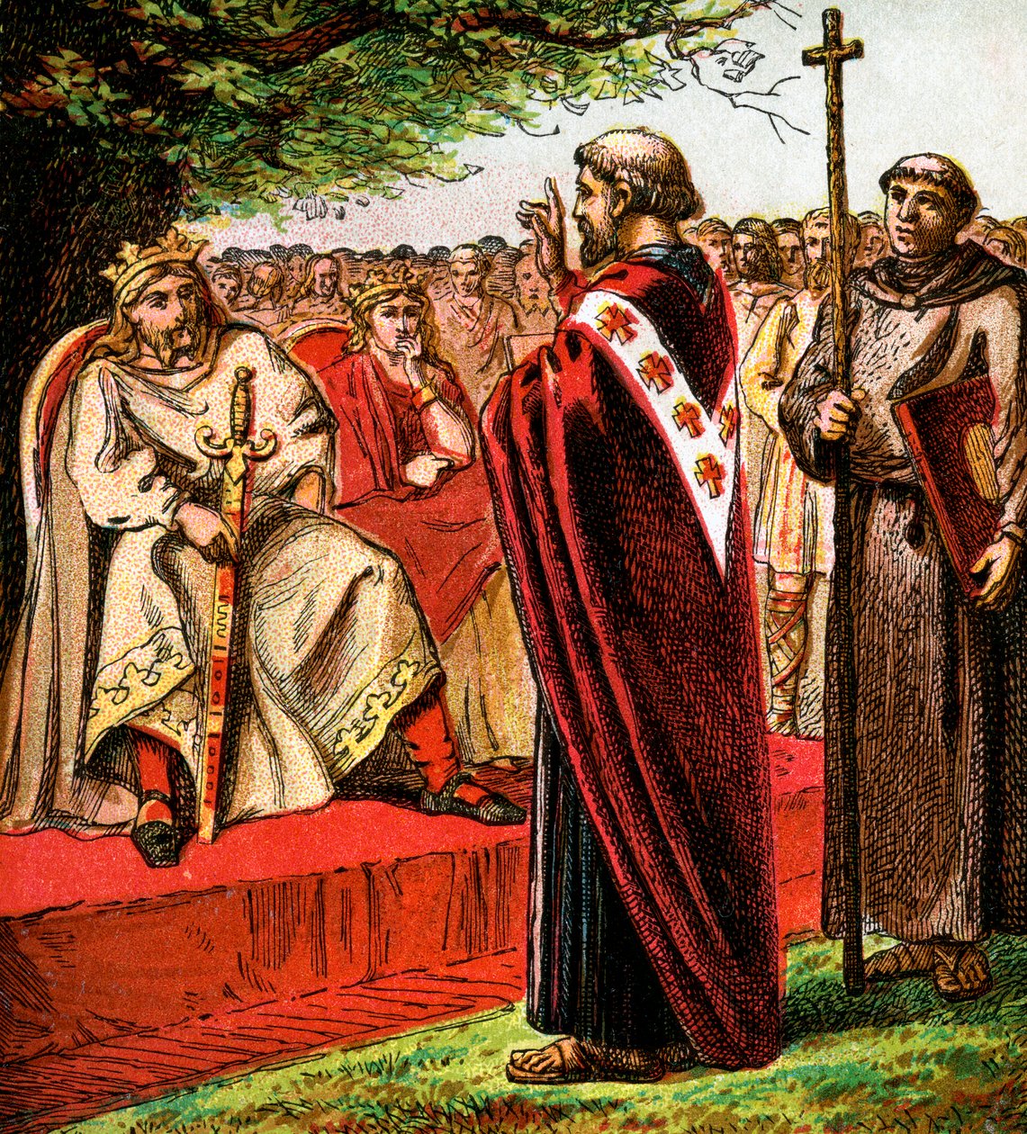 Santo Agostinho e os Saxões, c1850 de Unbekannt