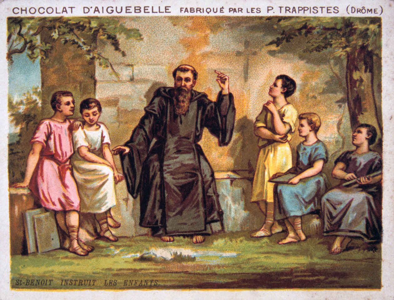 São Benoit instrui as crianças, século XIX de Unbekannt