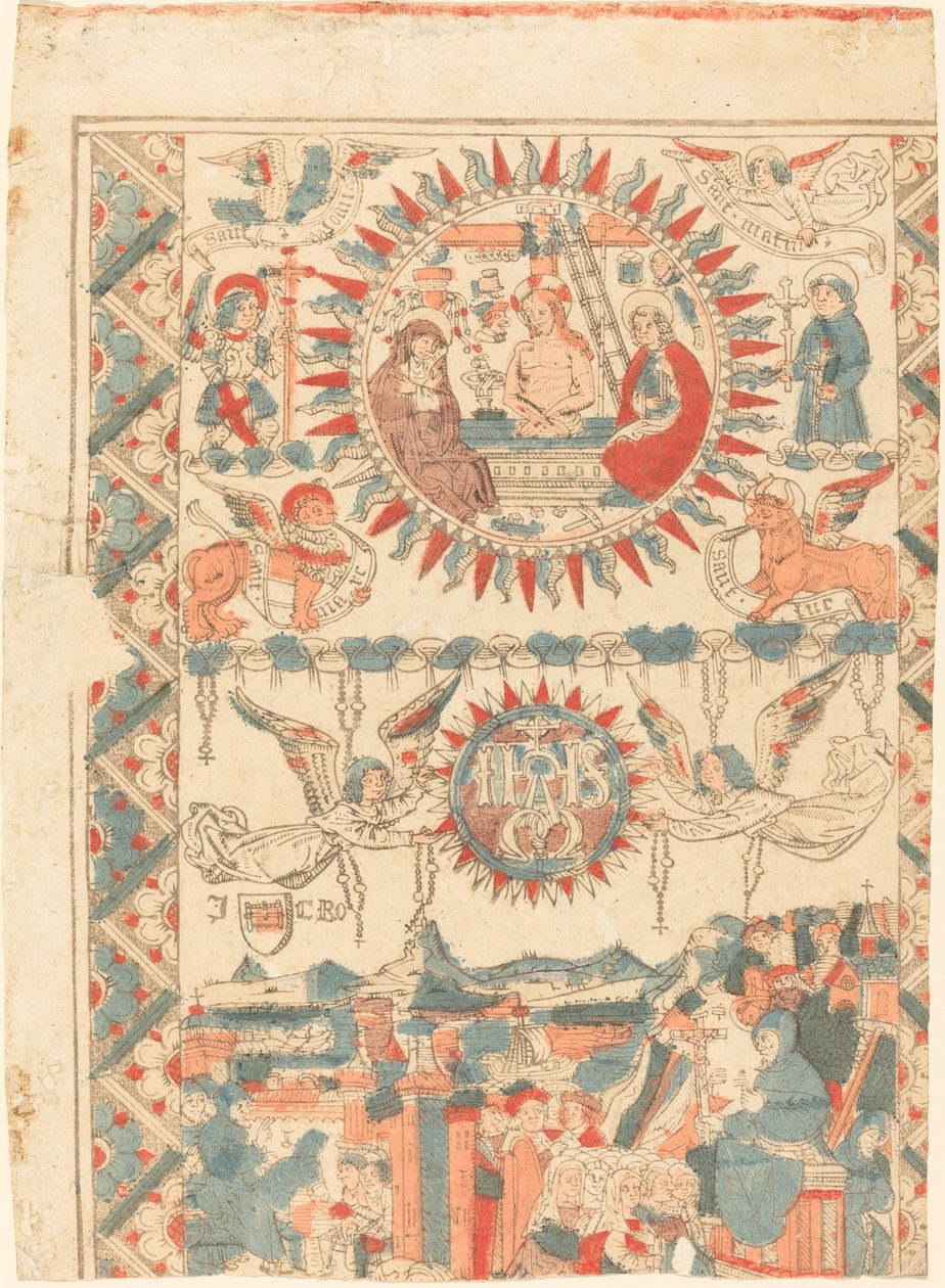 São Boaventura Chegando e Pregando em Lyon, 1480-1490. de Unbekannt