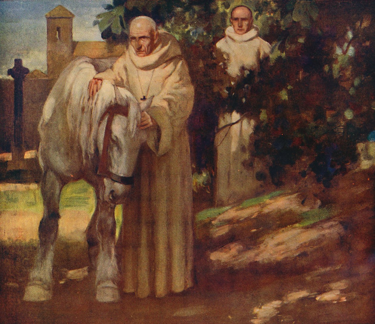 São Columba e o cavalo branco, 1912 de Unbekannt