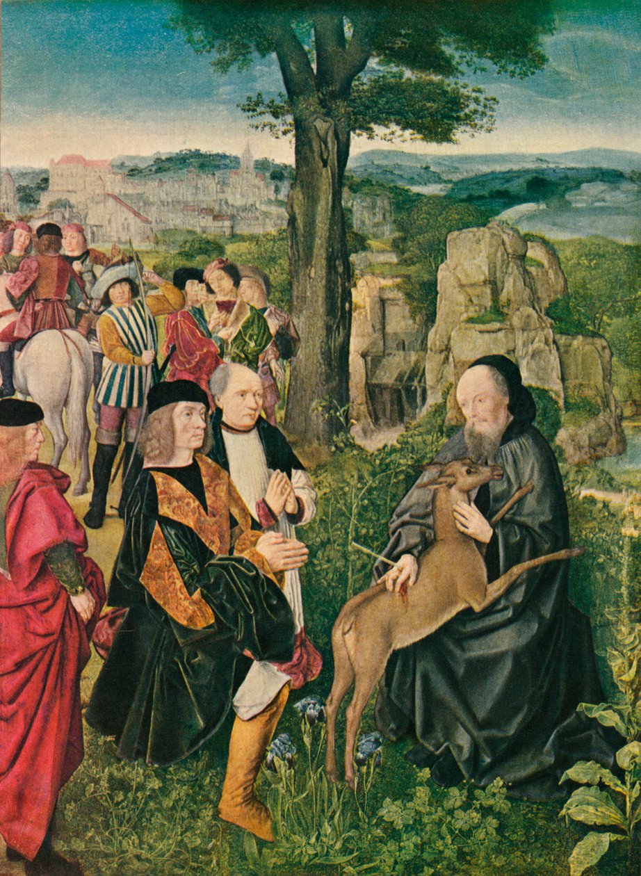 São Giles e o cervo, c1500, 1909 de Unbekannt
