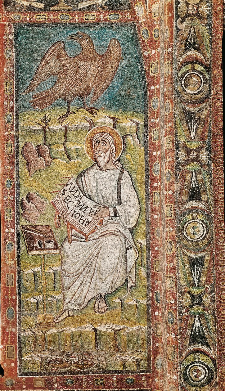 São João, o Evangelista. Mosaico bizantino. Século VI de Unbekannt