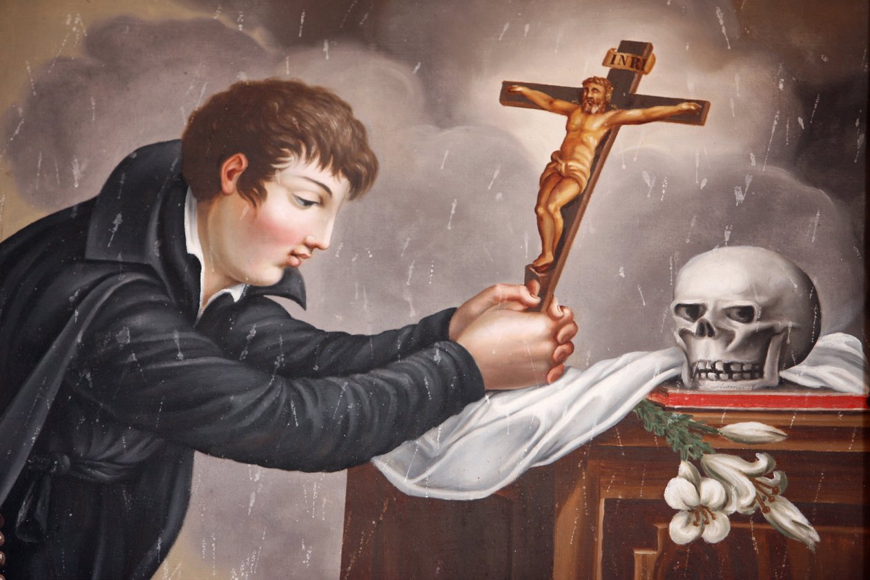 Pintura de Saint Louis de Gonzague, de Ferraris. Sallanches França de Unbekannt