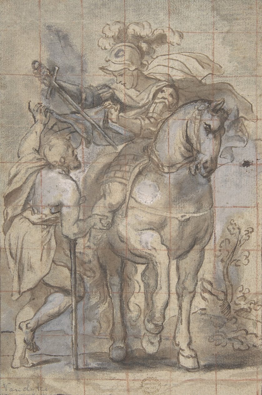 São Martinho e o Mendigo, século XVII. de Unbekannt
