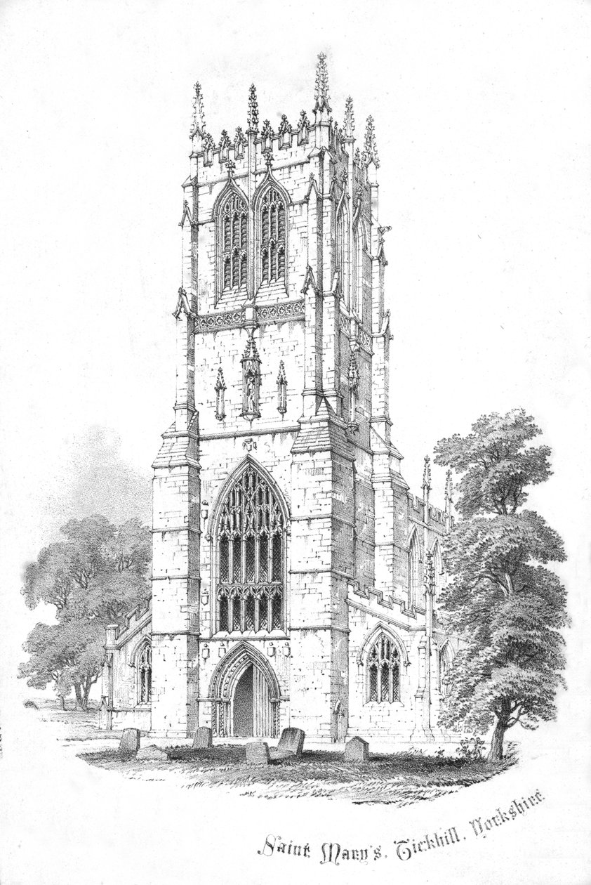 Saint Marys, Tickhill. Yorkshire, c1850s de Unbekannt