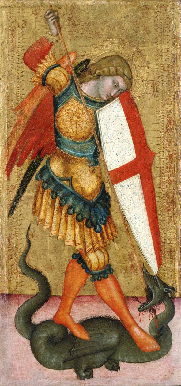 São Miguel e o dragão, século XIV de Unbekannt