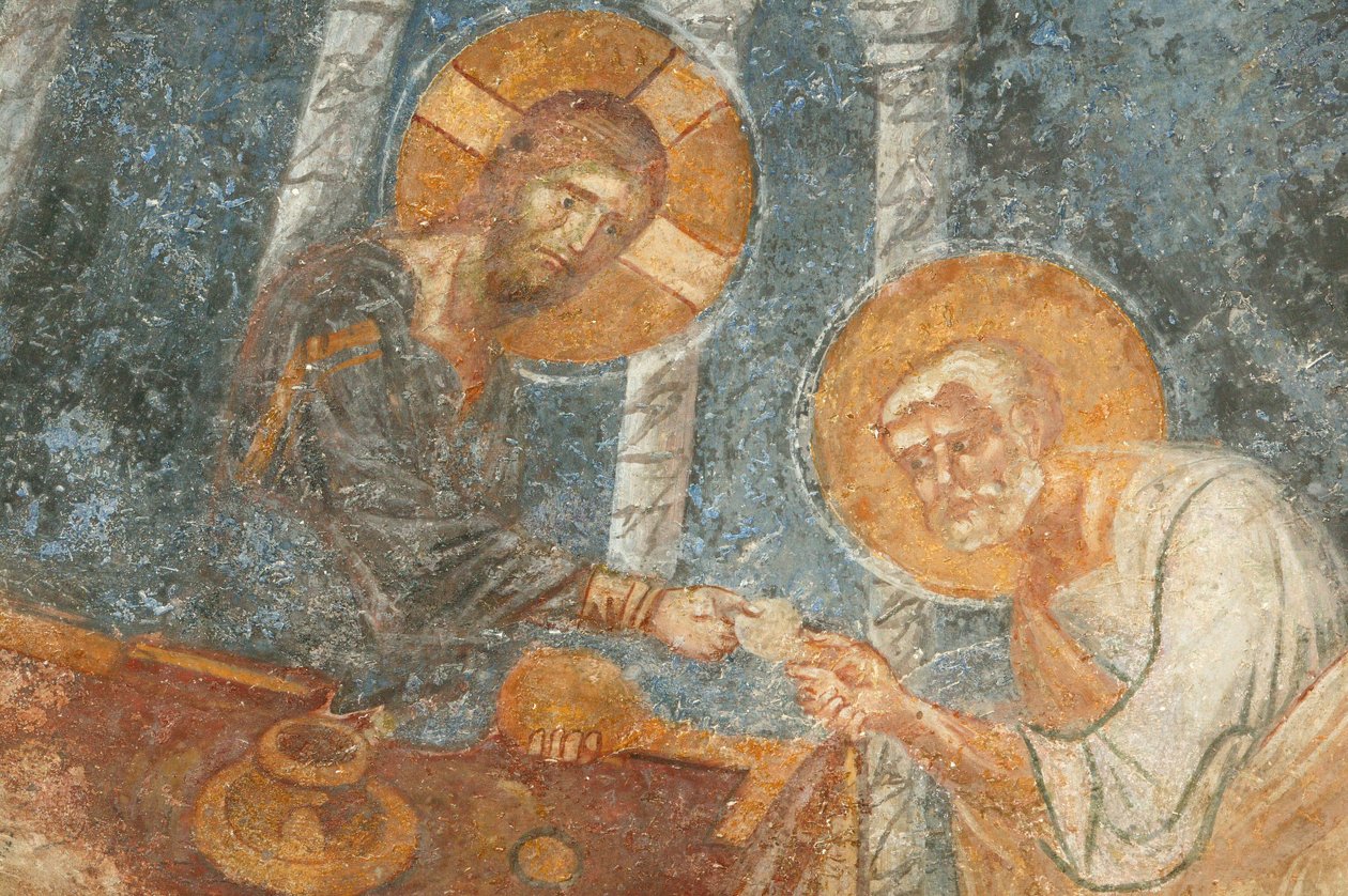 Afresco da Igreja de São Nicolau : Jesus com o apóstolo Myra Turquie de Unbekannt
