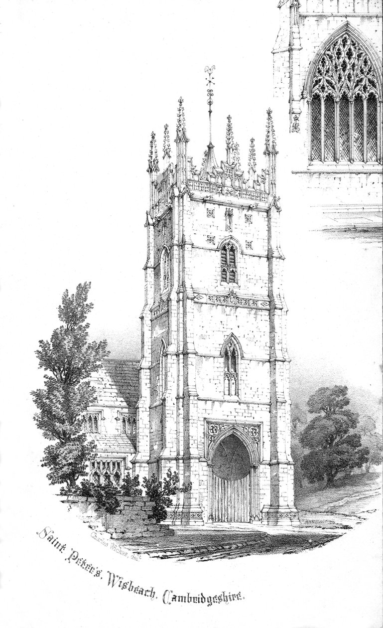 Igreja de Saint Peters, Wisbeach, Cambridgeshire, c1850s de Unbekannt