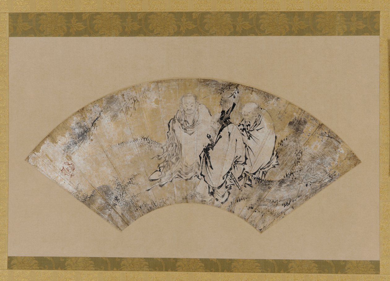 Sakyamuni, Confúcio e Lao-tzu sob um pinheiro, período Muromachi, 1392-1 de Unbekannt