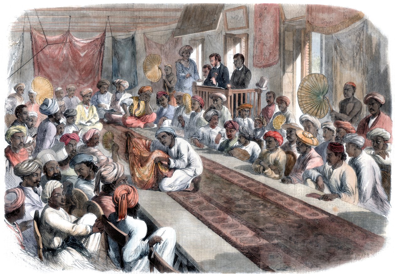 Venda em Calcutá de valiosos presentes do governo e jóias de Lucknow, 1860 de Unbekannt