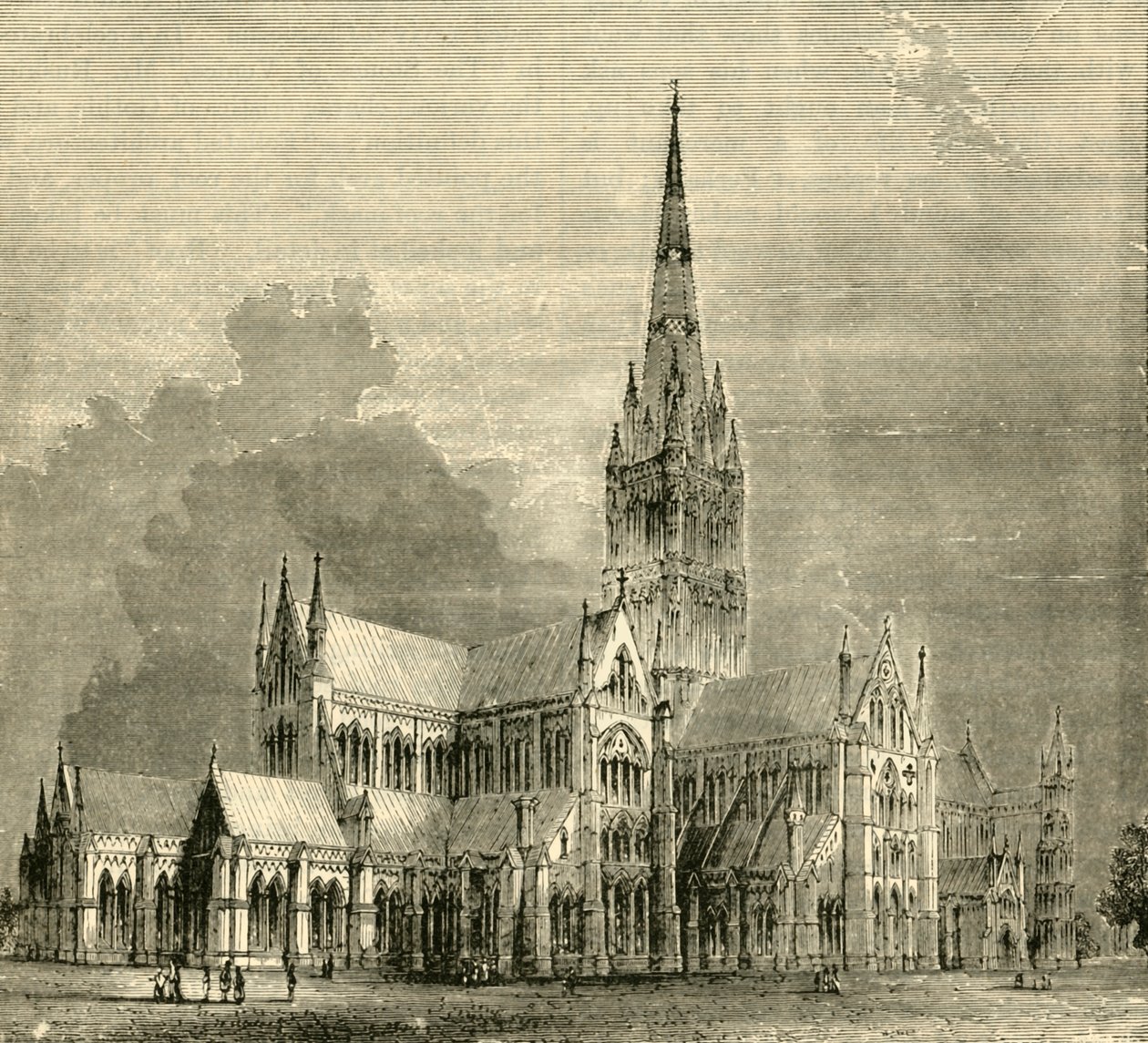 Catedral de Salisbury, 1890. de Unbekannt
