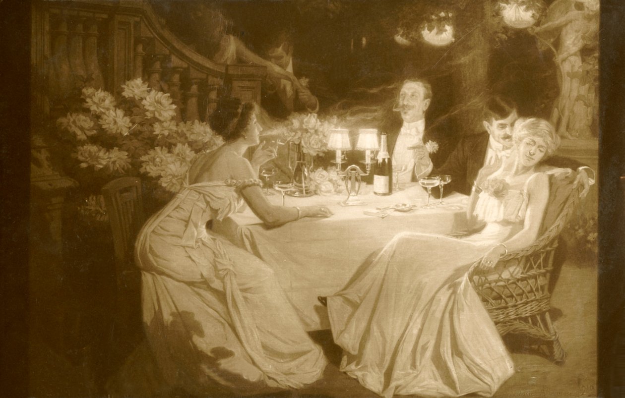 Salon 1910. Ludovic Alleaume Depois do jantar, 1910. de Unbekannt