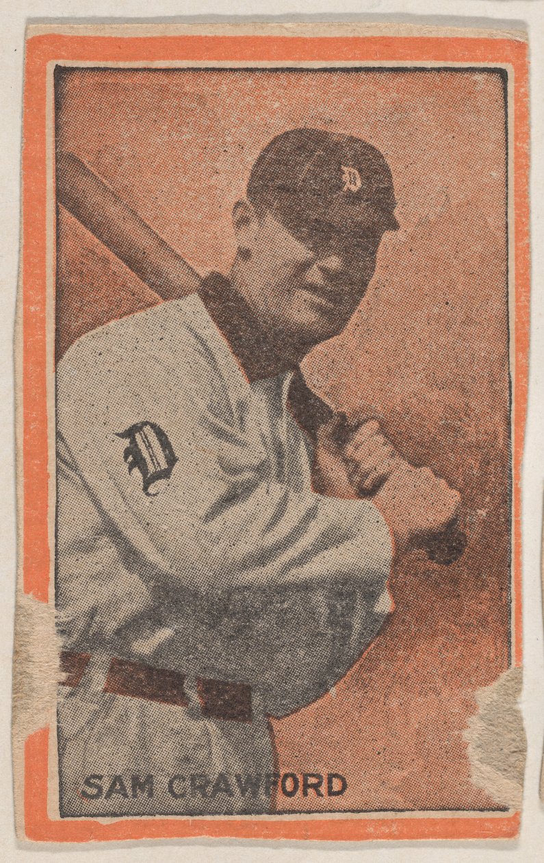 Sam Crawford, do cenário de jogadores de beisebol W500 Orange Borders, 1910. de Unbekannt