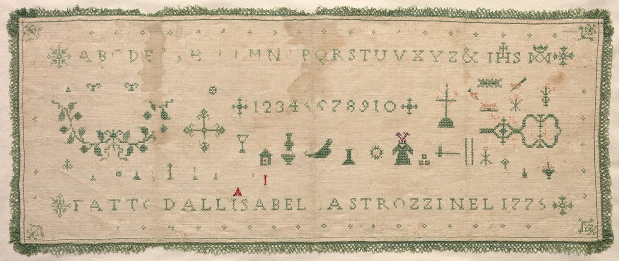 Sampler, 1775. de Unbekannt