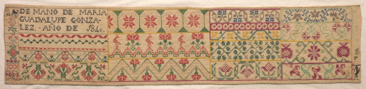 Sampler, 1840. de Unbekannt