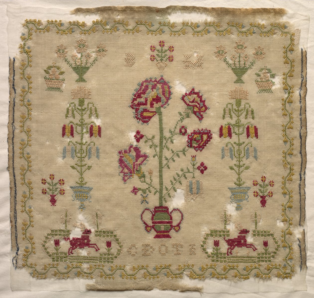 Sampler, início do século XIX. de Unbekannt