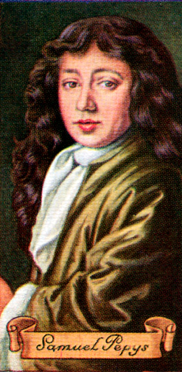 Samuel Pepys, tirado de uma série de cartões de cigarro, 1935 de Unbekannt