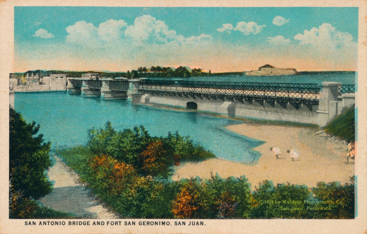 Ponte de San Antonio e Fort Geronimo, San Juan, 1909 de Unbekannt