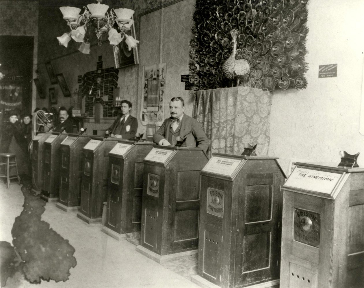 Salão de São Francisco com Kinetoscopes, 1894-1895 de Unbekannt