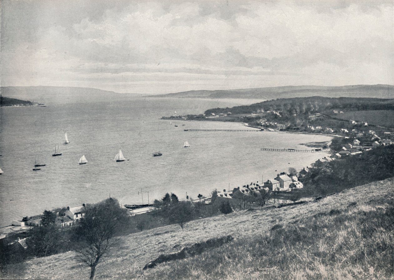 Sandbank - do leste, mostrando Sandbank e Kilmun, 1895 de Unbekannt