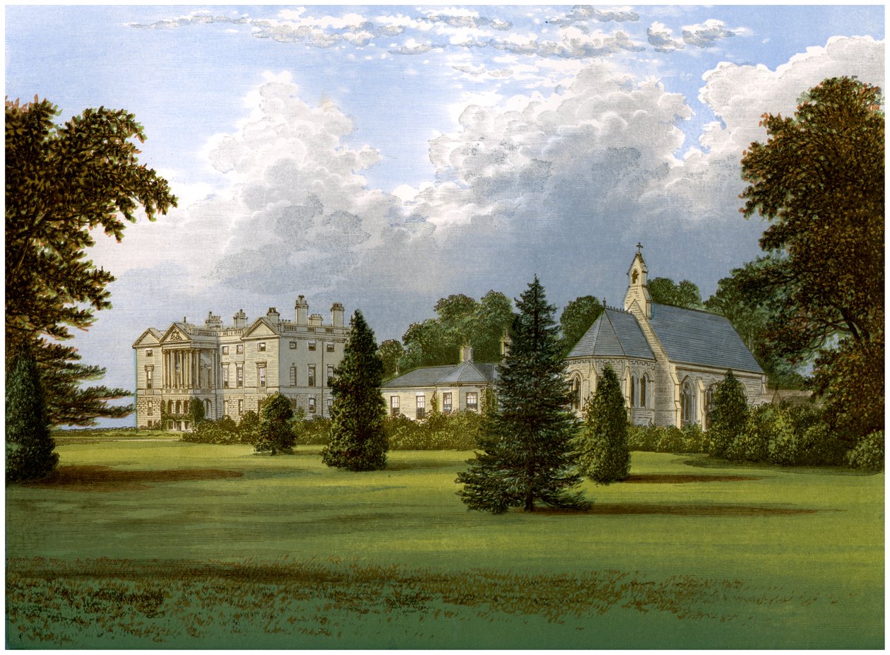 Sandbeck Park, Yorkshire, casa do conde de Scarborough, c1880 de Unbekannt