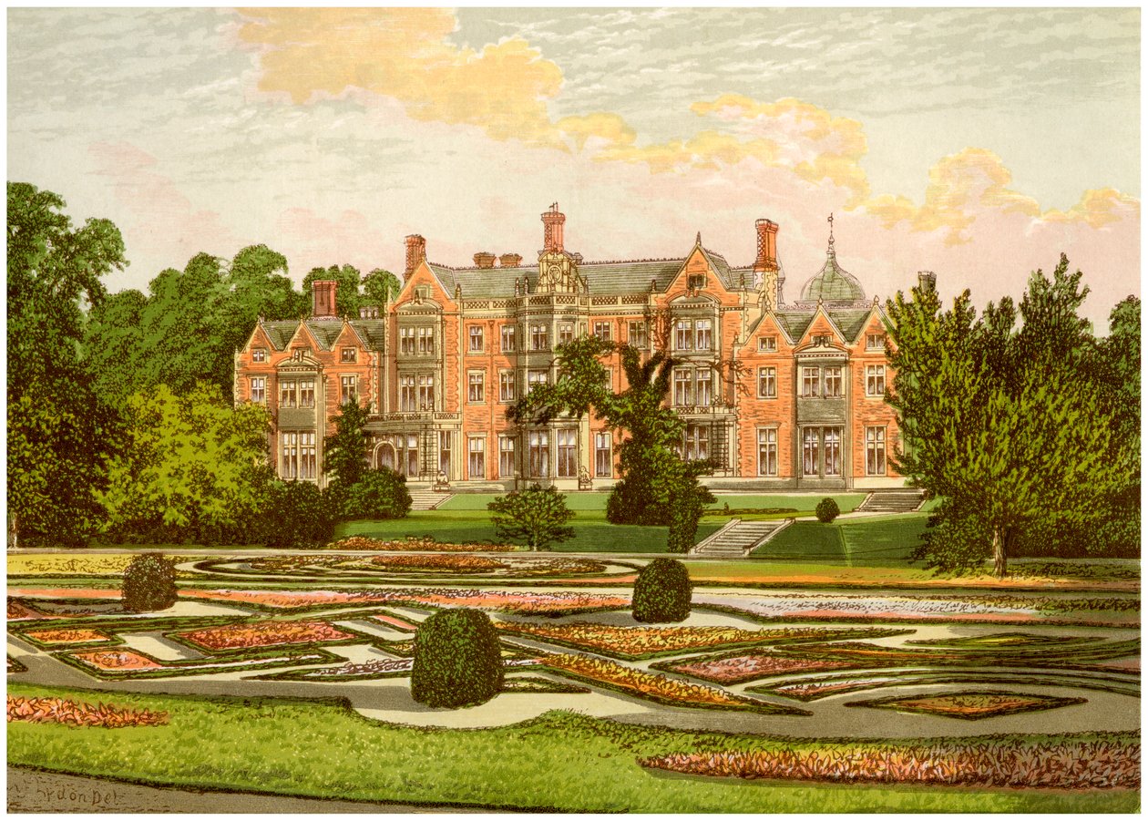 Sandringham, Norfolk, casa do Príncipe de Gales, c1880 de Unbekannt