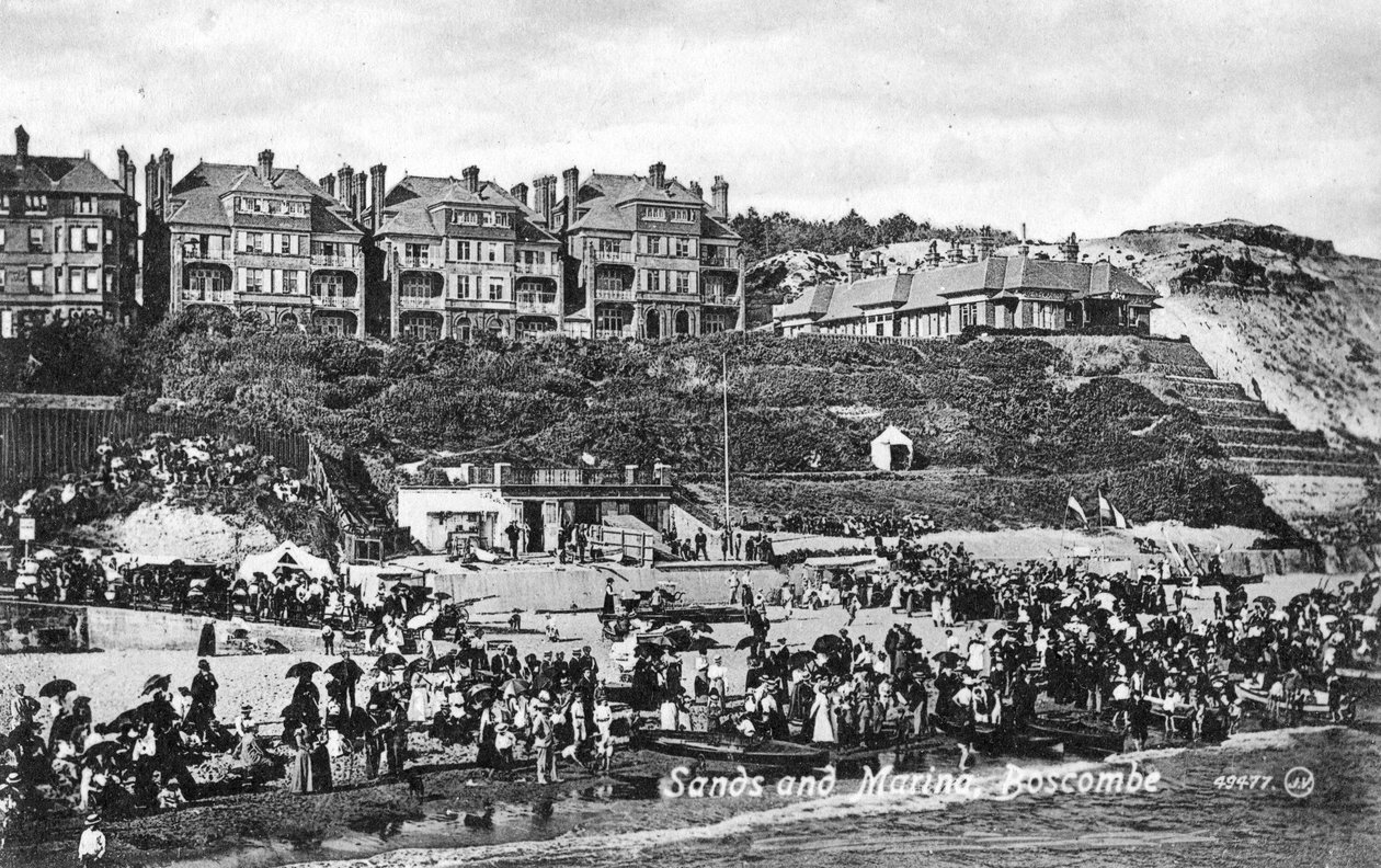 Areias e marina, Boscombe, Bournemouth, Dorset, início do século XX de Unbekannt