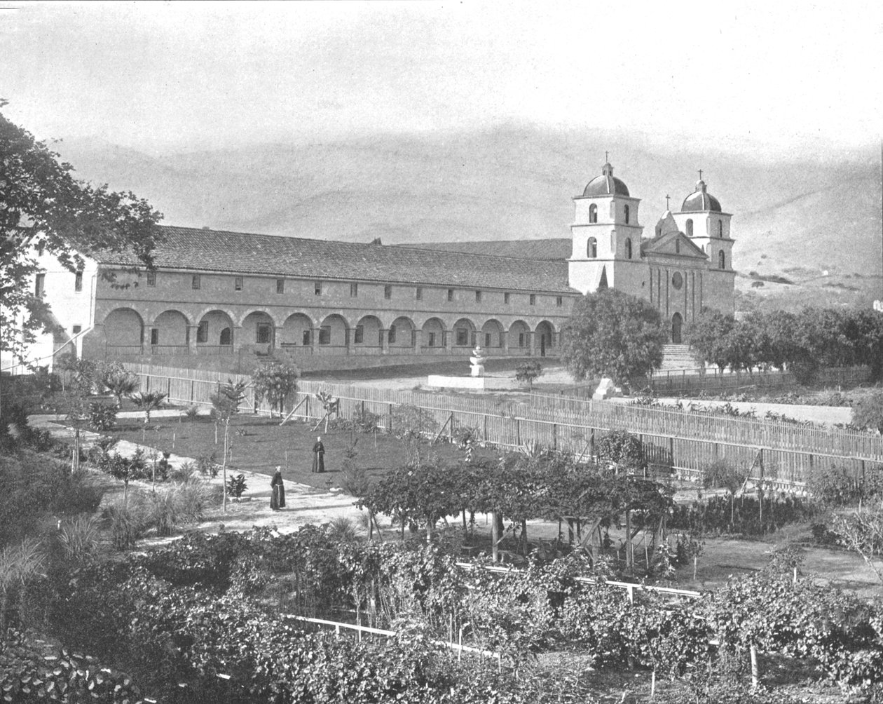 Missão Santa Barbara, Califórnia, EUA, c1900. de Unbekannt