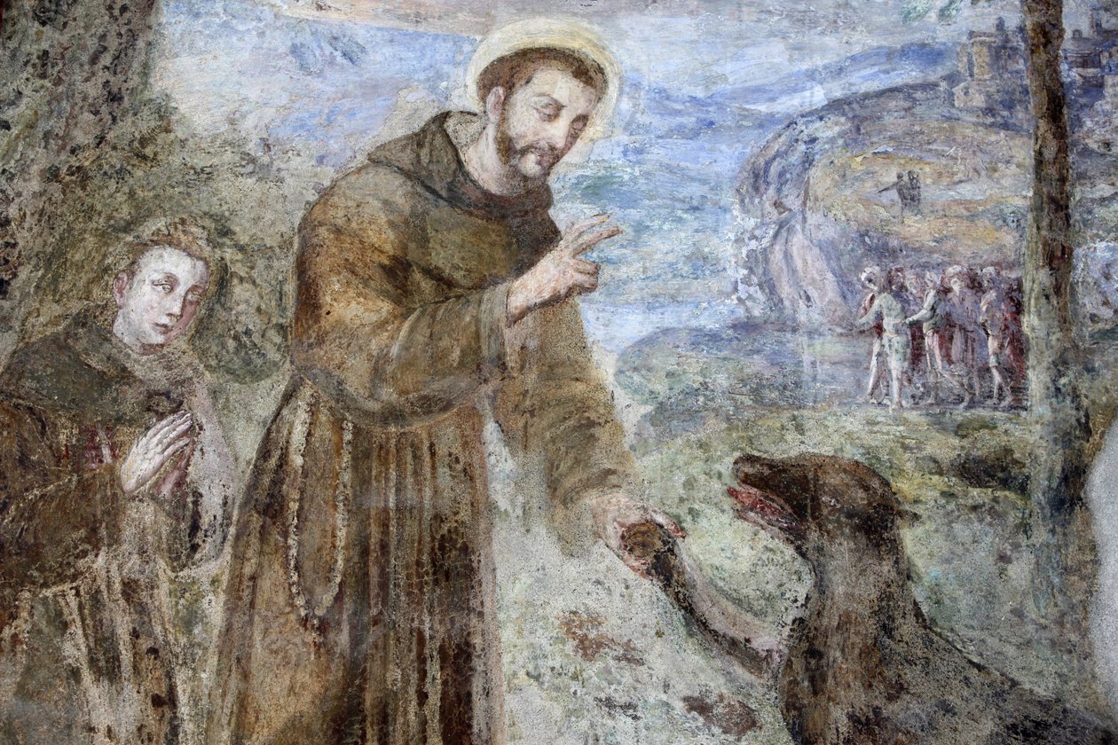 Claustro de Santa Chiara, detalhe NápolesFresco : SFrancesco, Nápoles, Itália de Unbekannt