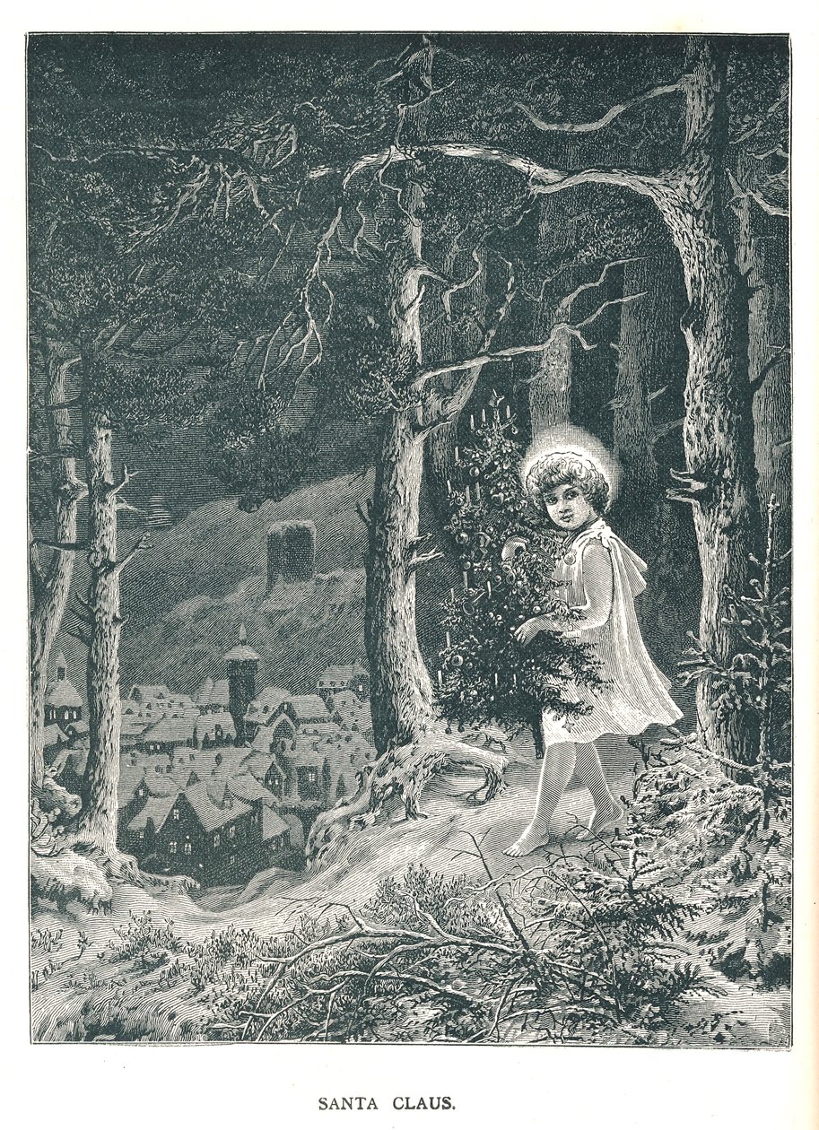 Papai Noel. Ilustração da revista Strand Magazine de janeiro a junho de 1891 de Unbekannt