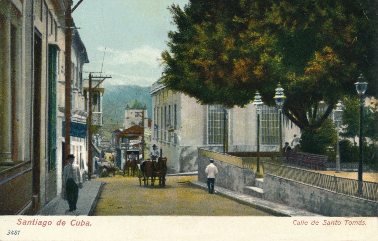 Santiago de Cuba - Calle Santo Tomas, c1910 de Unbekannt