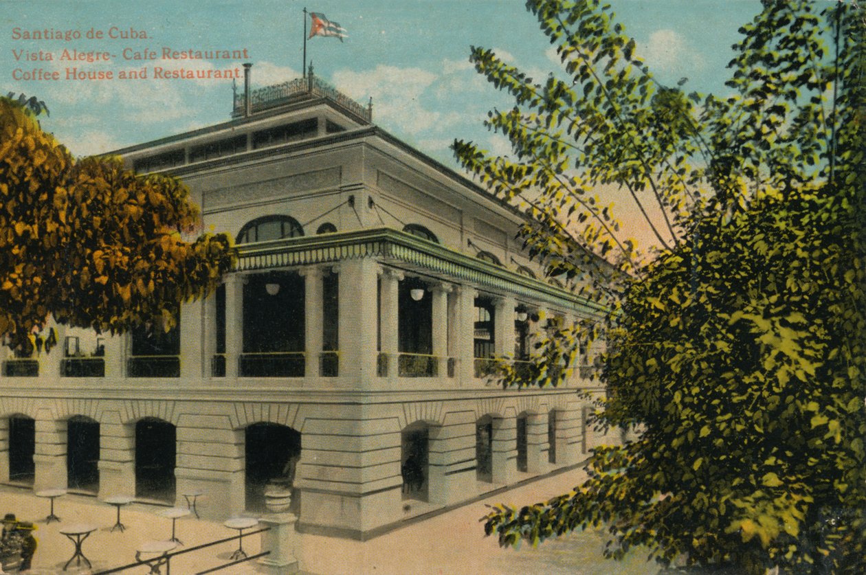 Santiago de Cuba. Vista Alegre - Café Restaurant. Coffee House and Restaurant, c1910 de Unbekannt