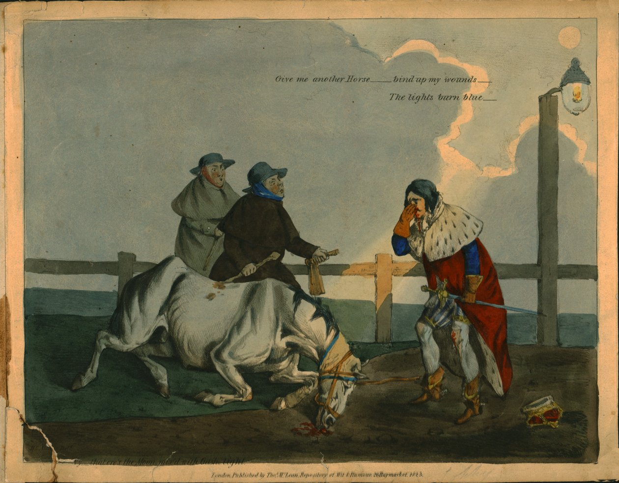 Desenho satírico do rei Ricardo III, c1823. de Unbekannt