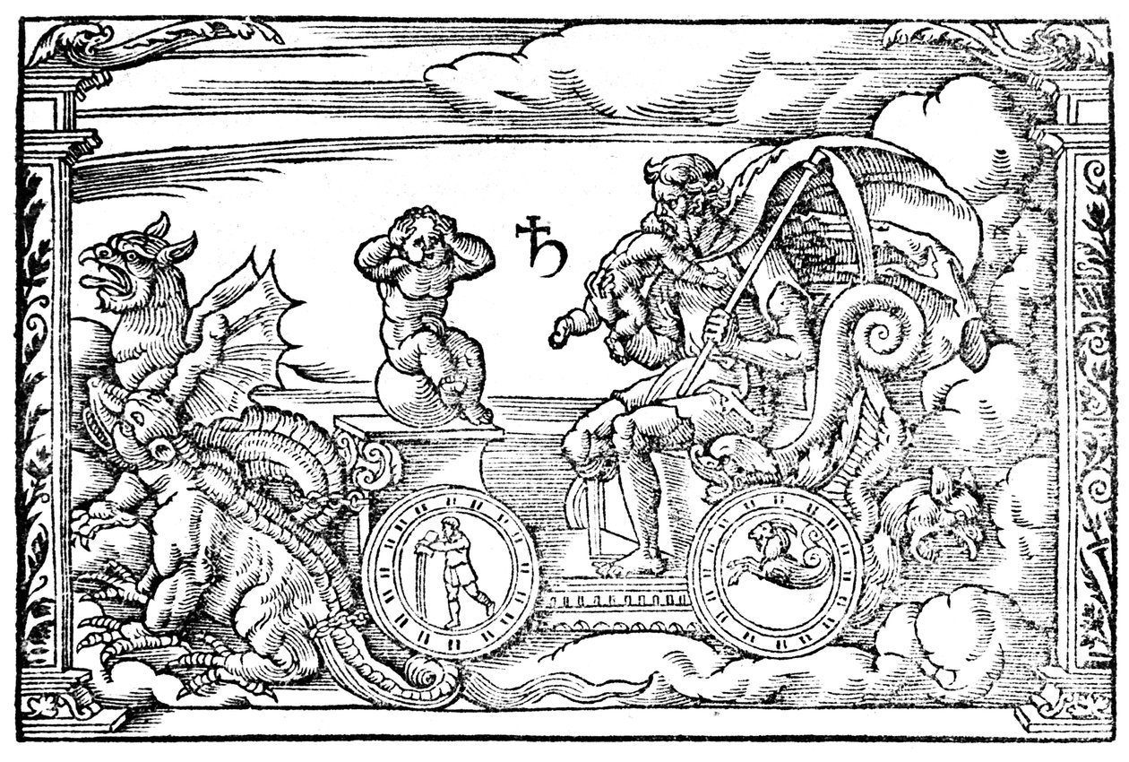 Saturno, deus romano do tempo, 1569 de Unbekannt