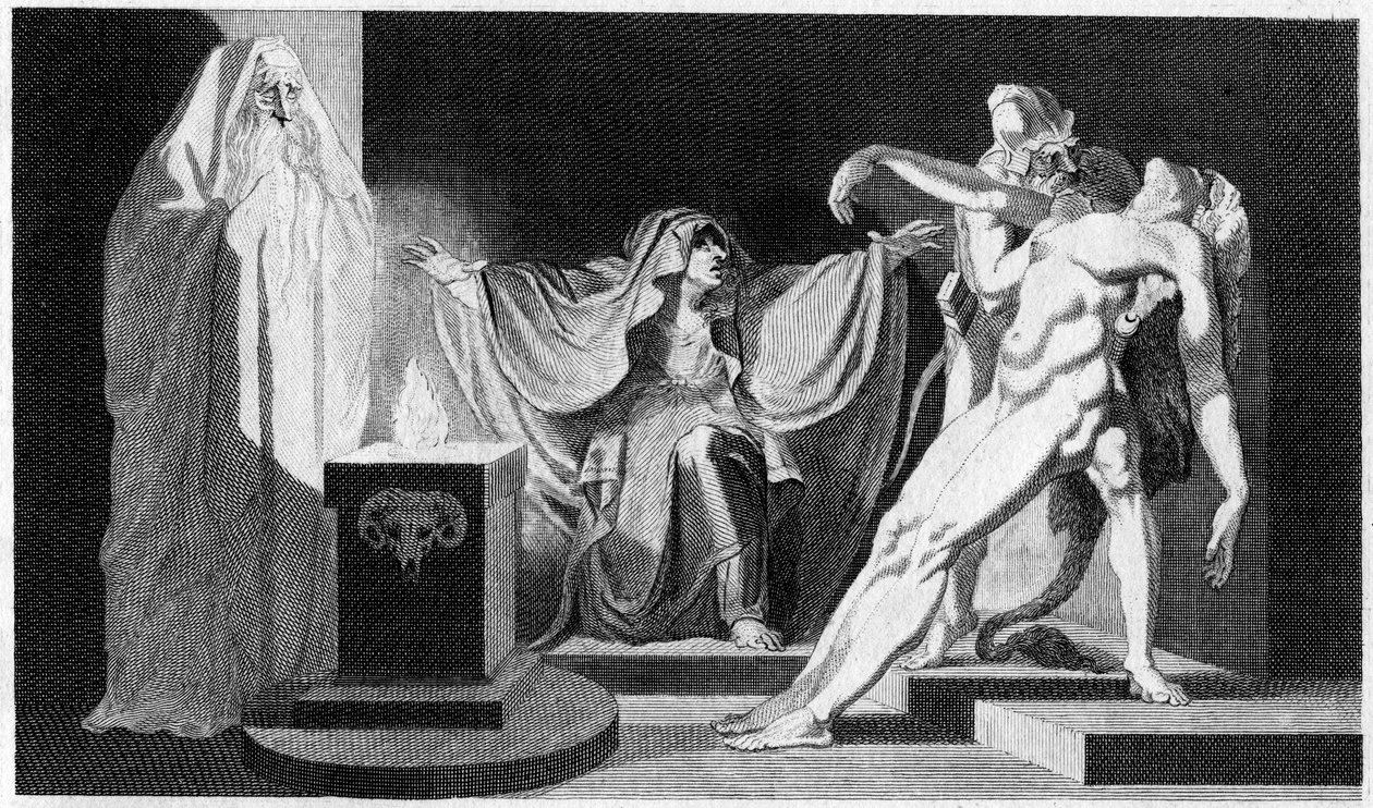 Saul e a bruxa de Endor, 1792 de Unbekannt