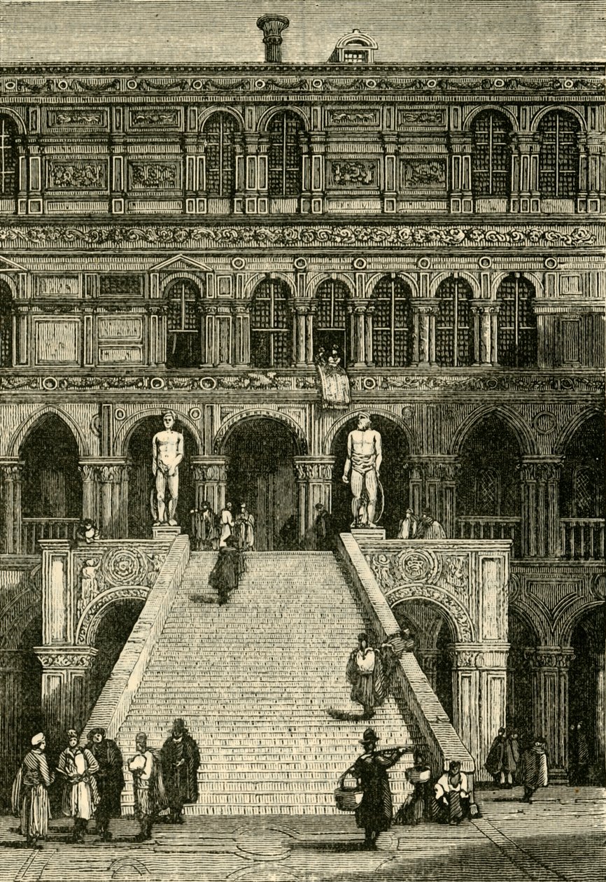 Scala dei Giganti no Palácio dos Doges, Veneza, 1890. de Unbekannt