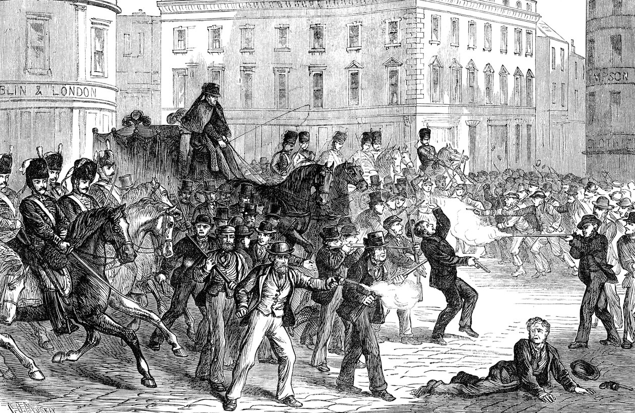 Cena em uma revolta de Belfast no final do século XIX de Unbekannt