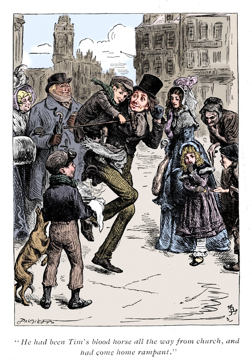 Cena de A Christmas Carol de Charles Dickens, 1843 de Unbekannt