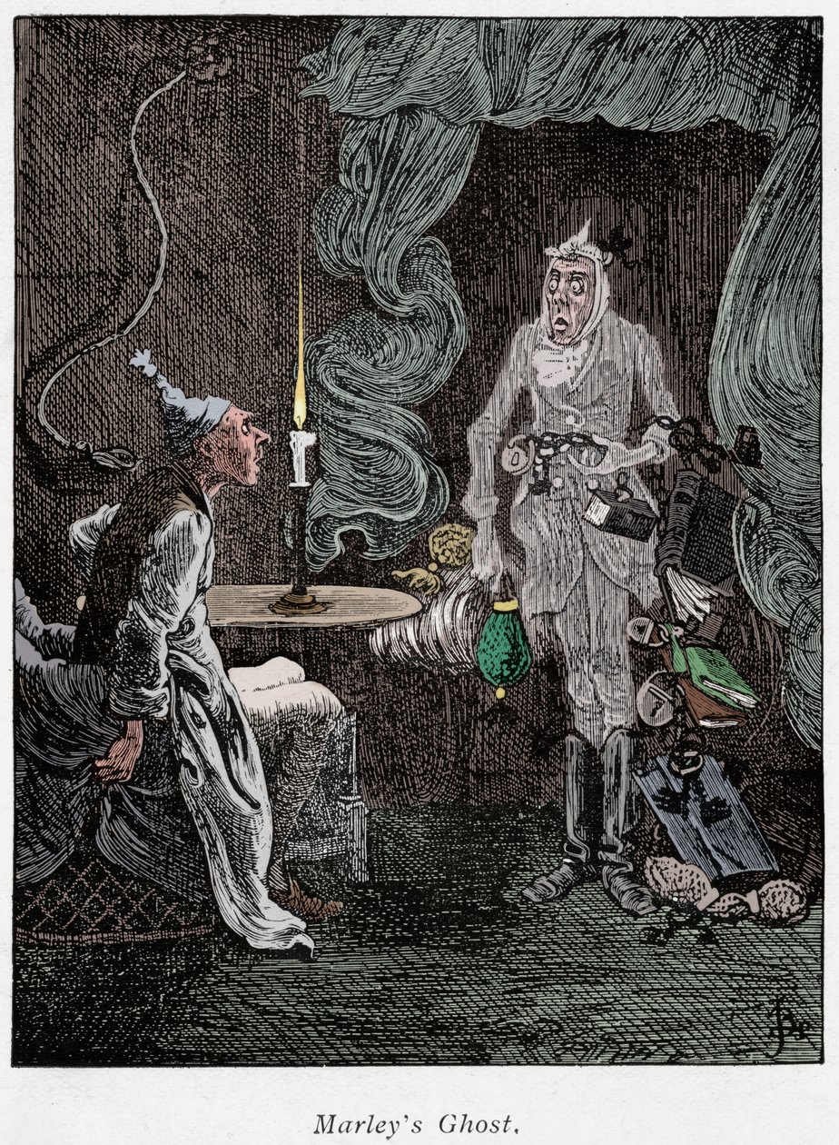 Cena de A Christmas Carol de Charles Dickens, 1843 de Unbekannt