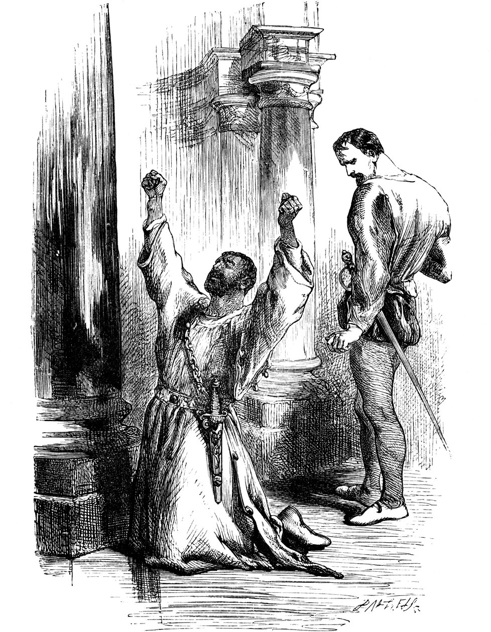 Cena de Shakespeares Othello, século XIX de Unbekannt